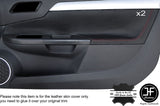RED STICH 2X FRONT DOOR CARD TRIM COVERS FITS VAUXHALL OPEL TIGRA B 2004-2009
