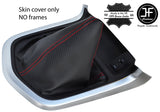 RED STITCH CARBON FIBER VINYL MANUAL GEAR GAITER FITS NAVARA NP300 D23 15-17