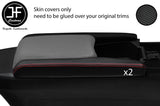 RED STITCH 2X CONSOLE SIDE TRIM CARBON VINYL COVER FOR HONDA CIVIC MK10 17-19