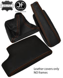 ORANGE STITCH LEATHER GEAR HANDBRAKE & ARMREST COVER FITS BMW E90 E91 E92 E93