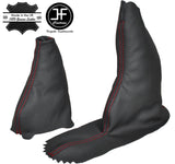 RED STITCH FOR ROVER 75 MG ZT ZT-T AUTOMATIC CHARCOAL LEATHER GEAR HANDBRAKE
