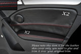 RED STITCH 2X REAR DOOR CARD TRIM SKIN COVERS FITS VW GOLF MK6 VI 08-13 5DR