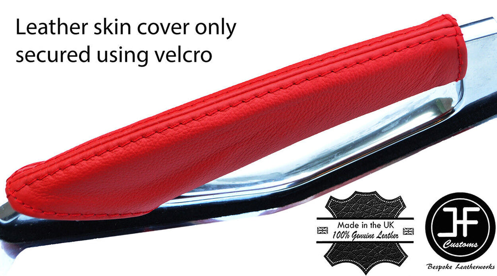 RED REAL LEATHER PASSENGER GRAB HANDLE COVER FITS PEUGEOT 3008 2008-2016