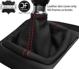 RED STITCH TOP GRAIN LEATHER MANUAL GEAR GAITER FITS HYUNDAI i30 2012-2016