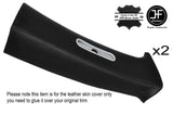 BLACK STITCH 2X B PILLAR LEATHER COVERS FITS VW GOLF MK4 JETTA 98-05 2 DOOR