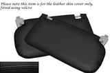 BLACK STITCH 2X SUN VISORS LEATHER SKIN COVERS FITS MAZDA 2 2007-2012 CUSTOM NEW