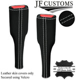 L GREY STITCH NAPPA LEATHER 2X SEAT BELT LONG COVERS FITS PORSCHE CAYENNE 02-10