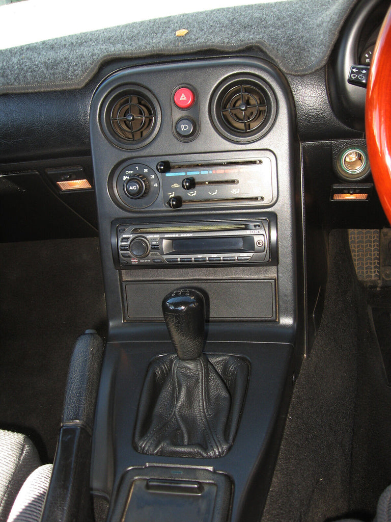 FITS MAZDA MX5 MK1 1989-1997 LEATHER GAITER GEAR STICK SHIFT BOOT BLACK STITCH