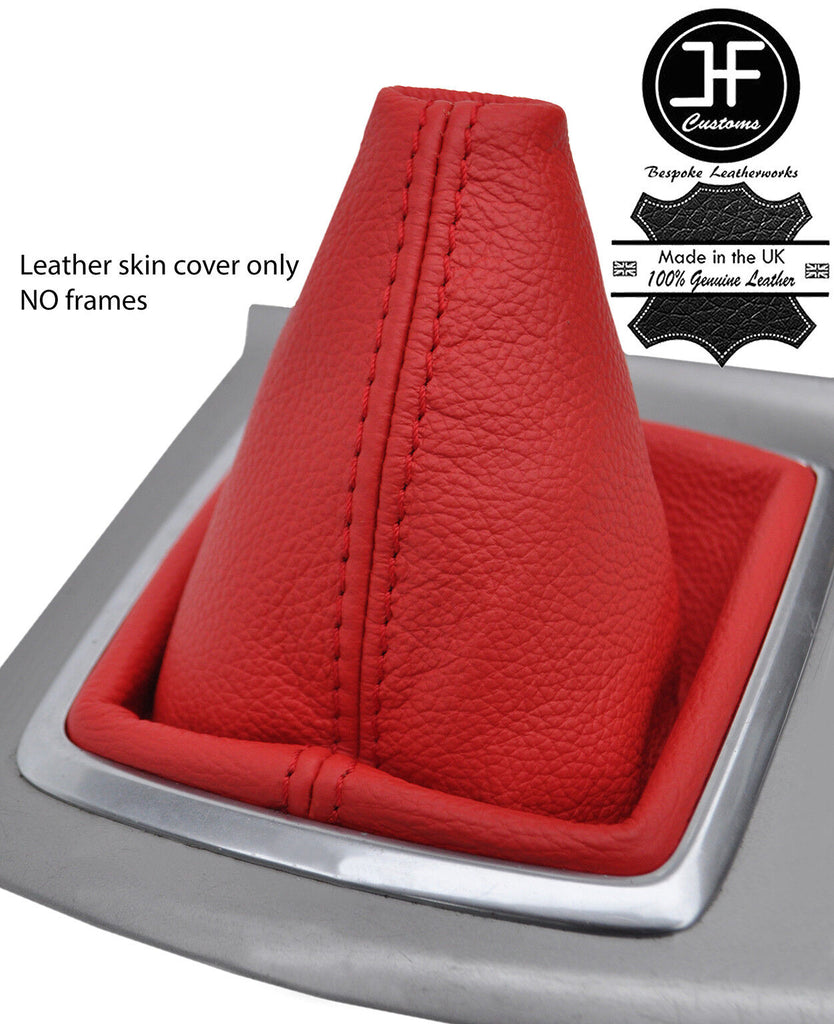 RED TOP GRAIN REAL LEATHER MANUAL GEAR GAITER FOR FORD FOCUS MK2 2008-2011