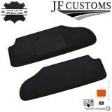 ORANGE CROSS STITCH ITALIAN LEATHER 2X SUN VISOR COVERS FITS HUMMER H2 02-09