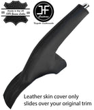 BLACK STITCH REAL LEATHER HANDBRAKE GAITER FITS NISSAN MICRA K14 2017-2019