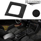 BLACK SUEDE COVERED MANUAL SHIFT SURROUND TRIM + FRAME FOR FORD MUSTANG 87-93