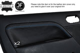 BLUE STITCH 2X REAR DOOR CARD TRIM COVERS FITS FIESTA MK6 02-08 STYLE 2 5 DOOR