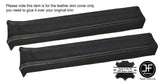 GREY STITCH 2X UPPER B PILLAR LEATHER COVERS FITS LAND ROVER DEFENDER 90 110