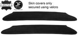 BLACK STITCH 2X SUN VISORS REAL SUEDE COVERS FITS DODGE VIPER 03-10 STYLE 2