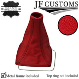 RED LEATHER FOR TOYOTA CELICA 1999-2006 GEAR GAITER SHIFT BOOT BLACK STITCH