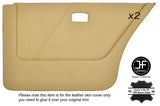 CREAM LEATHER 2X REAR DOOR CARD COVERS FITS BMW 5 SERIES E28 81-87 CUSTOM NEW