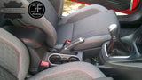 RED STITCH CARBON FIBER GAITER + ARMREST COVER FITS FORD FOCUS MK3 2012-2017