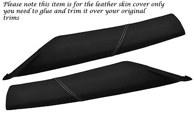 WHITE STITCH FITS MAZDA RX8 03-12 2XWINDSCREEN PILLAR LEATHER SKIN COVERS ONLY