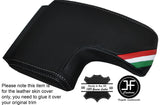 GREY STITCH ITALIAN FLAG ARMREST LID LEATHER COVER FITS ALFA ROMEO 159 05-11