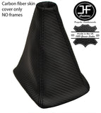 BLACK STITCHING CARBON VINYL MANUAL GEAR GAITER FITS TOYOTA SUPRA MK3 1986-1992
