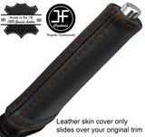 BROWN STITCH LEATHER HANDBRAKE HANDLE COVER FOR ALFA GIULIETTA 10-18 STYLE 2