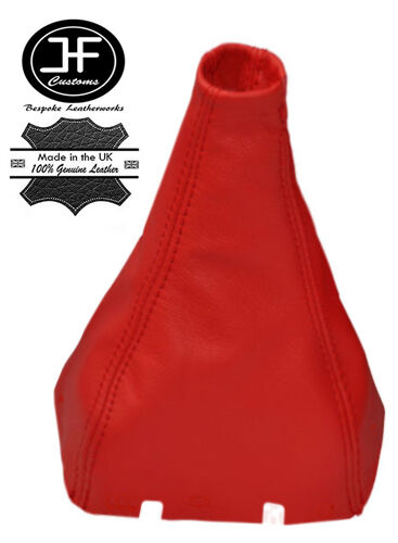 RED LEATHER MANUAL GEAR STICK GAITER FITS SEAT IBIZA 6J 2008-2015 CUSTOM NEW