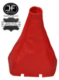 RED LEATHER MANUAL GEAR STICK GAITER FITS SEAT IBIZA 6J 2008-2015 CUSTOM NEW