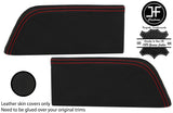 RED   STITCH 2X REAR SPEAKER TRIM PERFORATED LEATHER COVER FOR NISSAN 300ZX Z32