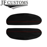 RED STITCH LEATHER REAR DOOR ARMREST COVERS FOR BMW F32 F33 F82 F83 CUSTOM NEW