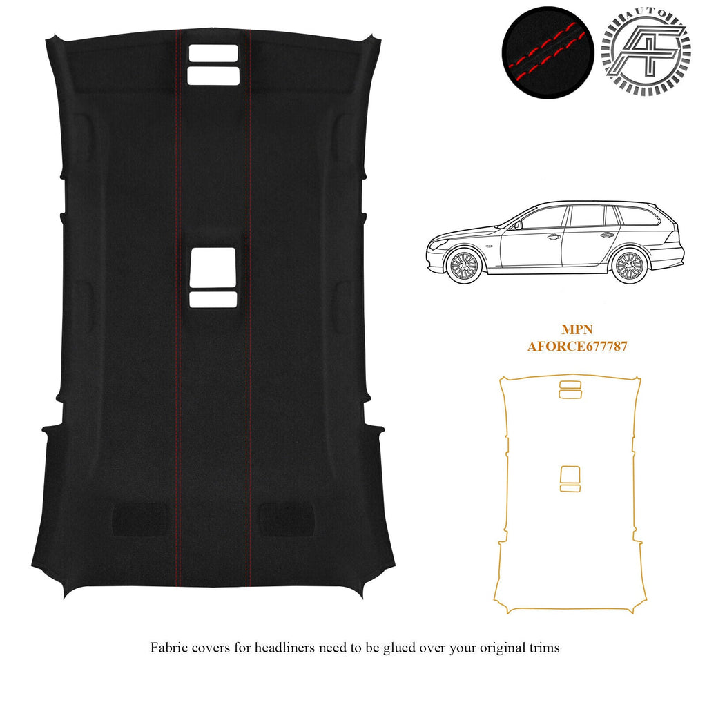LUXE SUEDE HEADLINER COVER FITS BMW E60 E61 ESTATE CUSTOM NEW MADE IN UK
