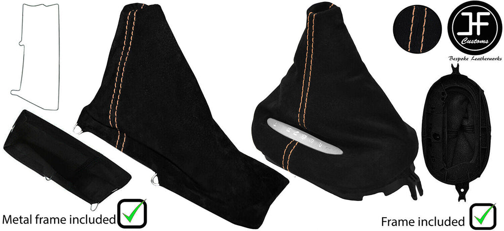 OAK STITCH SUEDE AUTO GAITER SET+PLASTIC & METAL FRAME FOR CORVETTE C5 97-04