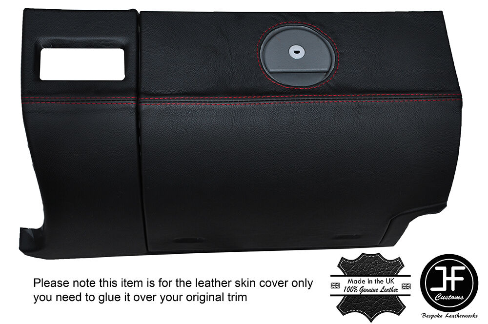 RED STITCHING GLOVE BOX LEATHER COVER FITS CHRYSLER CROSSFIRE 03-08 CUSTOM NEW