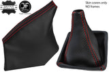 RED STITCH CARBON FIBER VINYL GAITER SET FOR SUBARU IMPREZA WRX STI 2008-2014