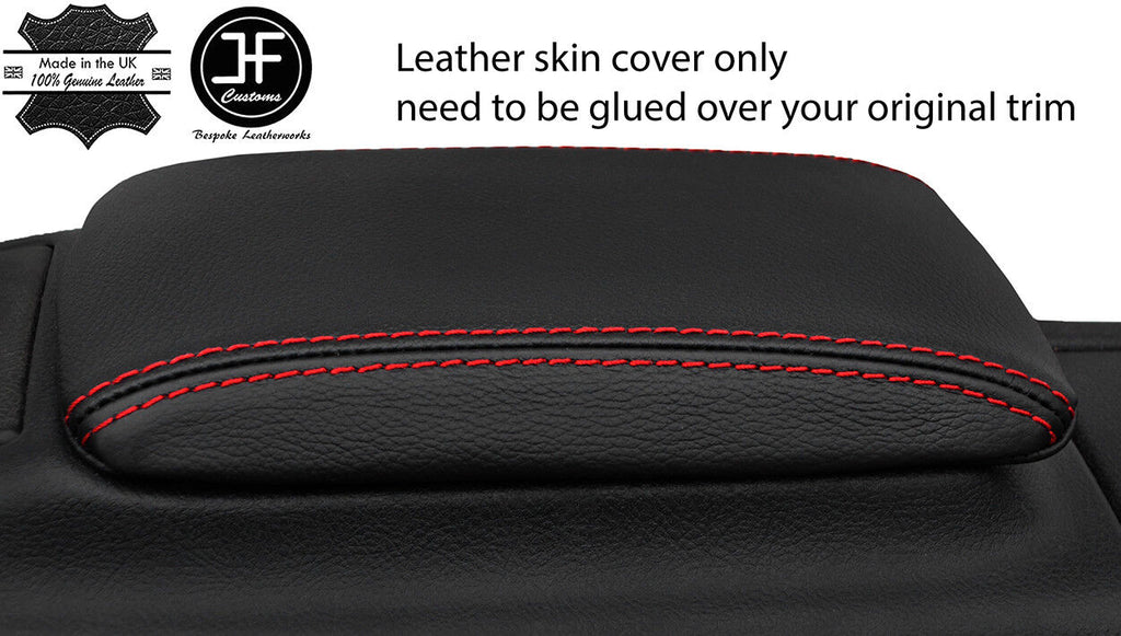 RED STITCH TOP GRAIN LEATHER ARMREST LID COVER FOR LEXUS IS200 IS300 98-05