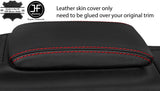 RED STITCH TOP GRAIN LEATHER ARMREST LID COVER FOR LEXUS IS200 IS300 98-05