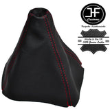 RED STITCH FITS VOLVO S60 2000-2007 MANUAL BLACK GEAR GAITER LEATHER CUSTOM NEW