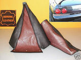 FITS SKYLINE REAL BLACK LEATHER GEAR & HANDBRAKE GAITER CUSTOM NEW MADE IN UK