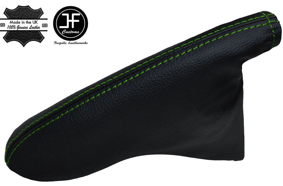 GREEN STITCHING LEATHER HANDBRAKE GAITER FITS FORD FIESTA MK6 2002-2008