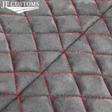 DSG2 RED STITCH L GREY SUEDE HEADLINER COVER FOR HONDA CIVIC TYPE R 01-05 3DR