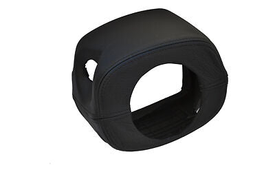black stitch FITS MAZDA MX5 MK1 MIATA 90-97 STEERING WHEEL SHROUD LEATHER COVER