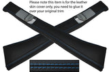 BLUE STITCH 2X B PILLAR LEATHER SKIN COVERS FITS MERCEDES W201 190 190E