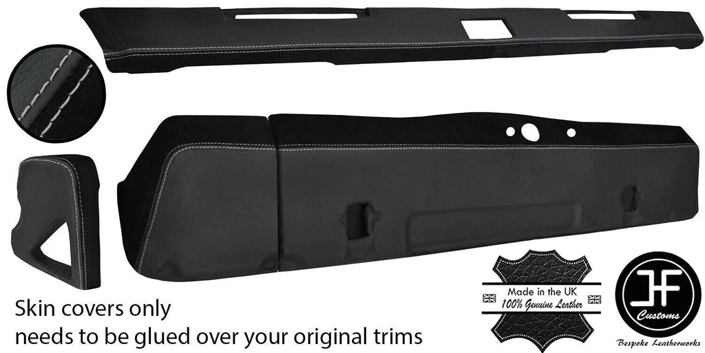 GREY STITCH DASH DASHBOARD KIT LEATHER&SUEDE COVERS FOR DEFENDER 90 110 83-06