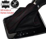 RED STITCH DSG AUTO AUTOMATIC LEATHER GEAR GAITER FITS VW PASSAT B8 2015+