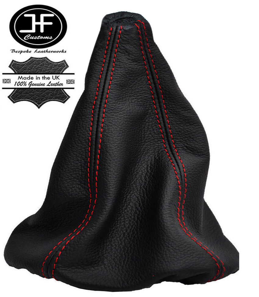 RED STITCH FITS PEUGEOT PARTNER MK1 FL 2002-2007 GEAR STICK GAITOR LEATHER