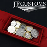 D RED ITALIAN LEATHER 2X CAR KEY HOLDER PROTECTOR FITS FORD TRANSIT MK7 06-14