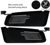 BLACK STITCHING 2X SUN VISORS SUEDE COVERS FITS KIA STINGER 2017-2019 CUSTOM NEW