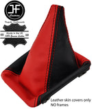 BLACK & RED TOP GRAIN LEATHER GEAR GAITER FOR VW GOLF MK1 RABBIT JETTA CABRIO