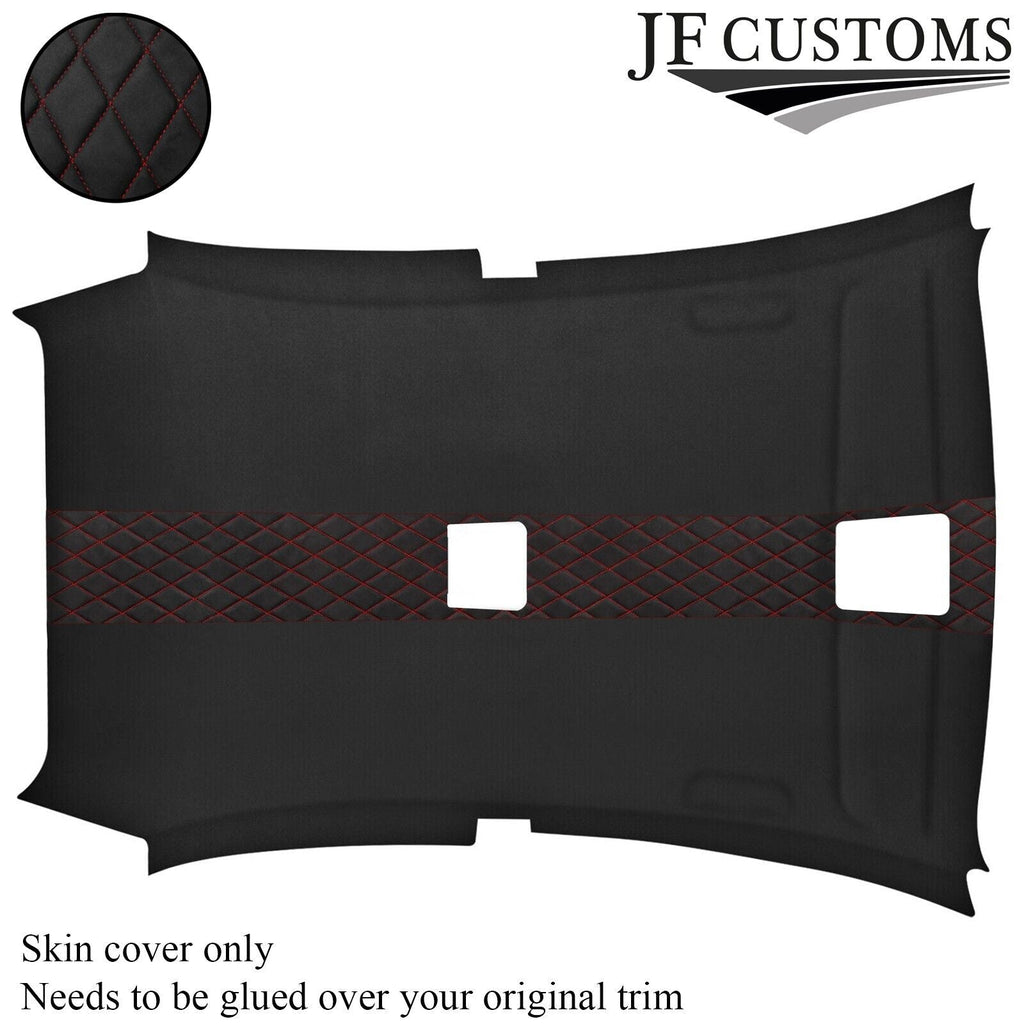 DSG2 D RED STITCH D GREY SUEDE HEADLINER COVER FOR BMW E81 04-13 HATCHBACK 3DR
