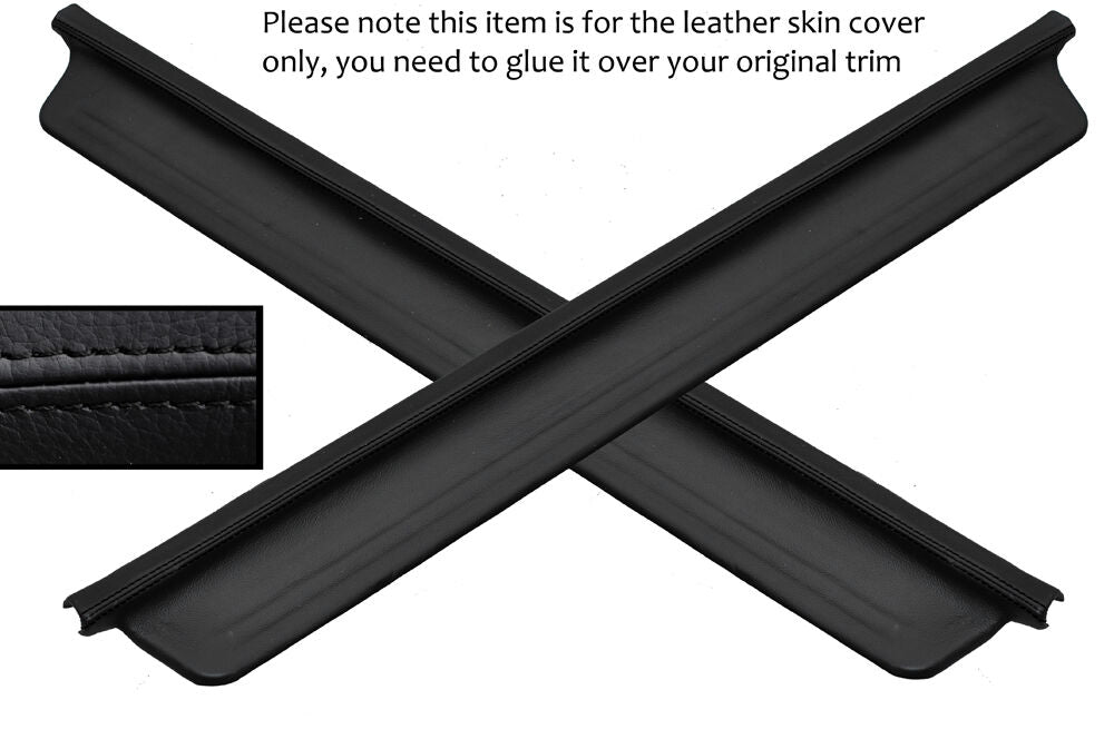 BLACK STITCH 2X DOOR SILL LEATHER SKIN COVERS FITS HONDA INTEGRA DC2 1993-2001